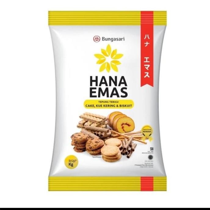 

Tepung Terigu Hana Emas 1Dus Isi 10 X 1Kg
