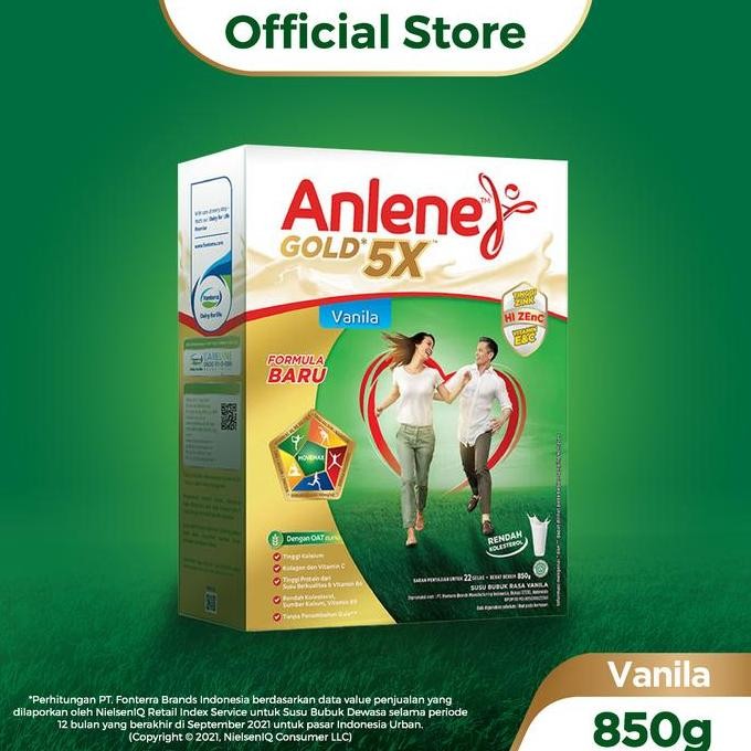 

Anlene Gold 5X Susu Bubuk Vanilla 850G-Tulang, Sendi & Otot