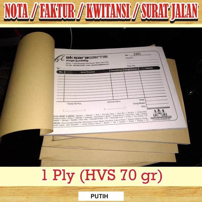 

Cetak Bukti Kas / Tanda Terima 1Ply
