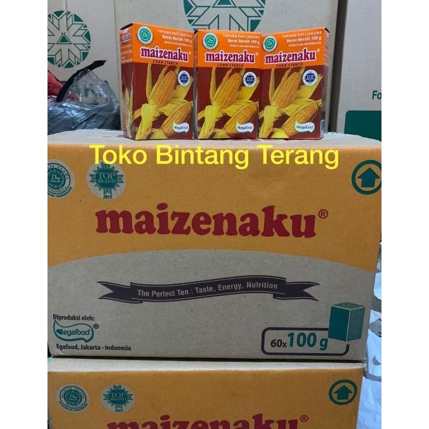 

Tepung Maizena Maizenaku 100 Gr X 60 Pcs Per 1 Dus/Karton Corn Starch
