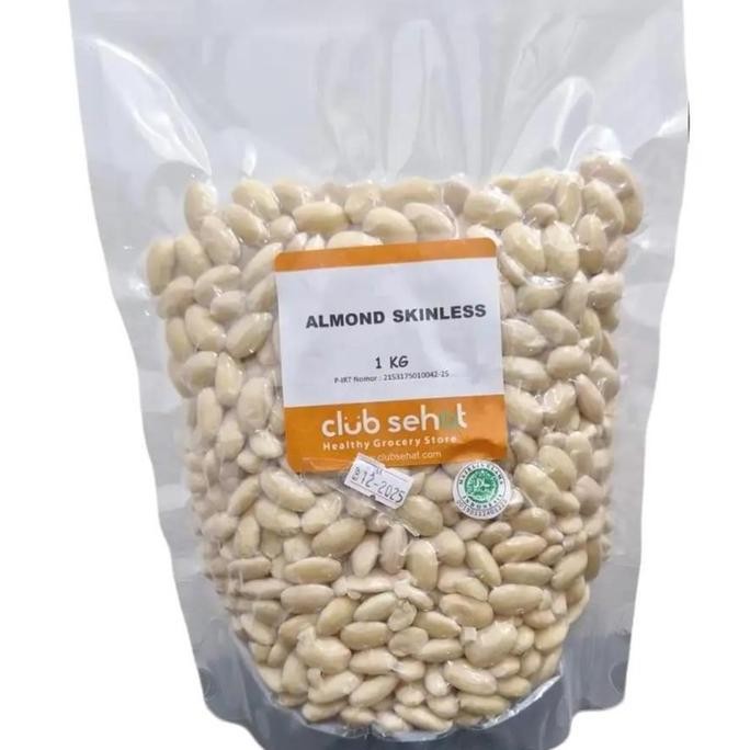 

Camilan Sehat Dengan Club Sehat Almond Skinless 1Kg - Kemasan 1Kg Untuk Keluarga Atau Bisnis Kuliner