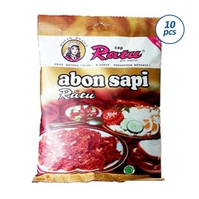 

Abon Sapi Cap Ratu 1 Pack Isi 10 Bungkus