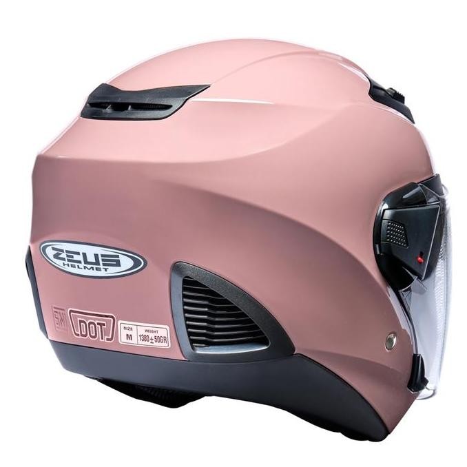 ZEUS ZS 611 LPIN BRWON GLOSSY HALF FACE DOUBLE VISOR HELMET
