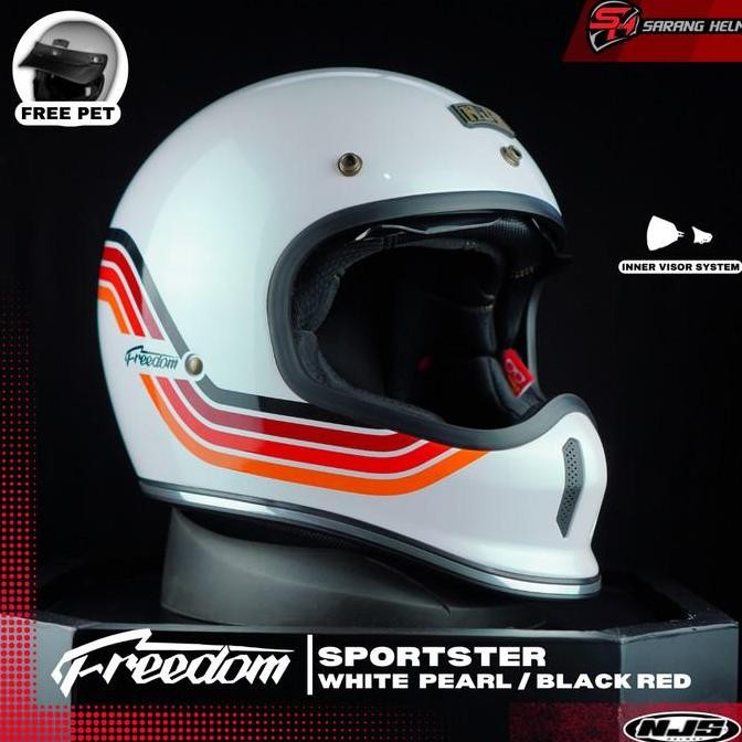 NJS FREEDOM SPORTSTER - Helm Retro | NJS | NJS Retro | Freedom | Helm NJS Motif | Sportster | NJS OR