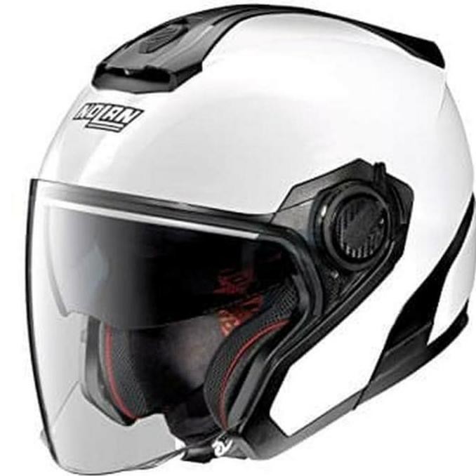 Helm Half Face Nolan N40.5 N405 Special White Double Visor