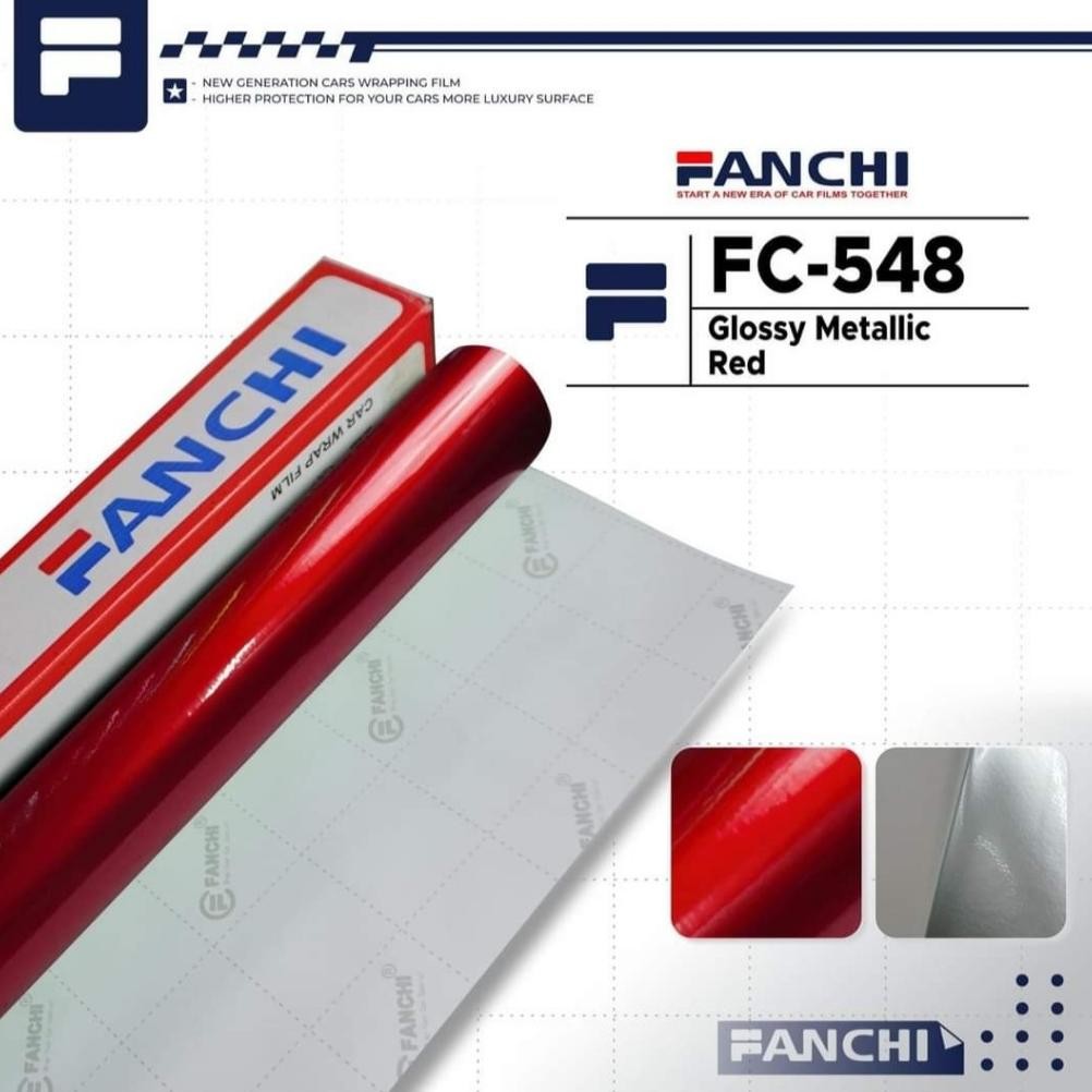 

ROLL Sticker Fanchi FC548 Candy Glossy Mettalic Red 50cm9m ROLL READY STOCK