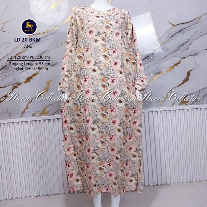 Batik Kuda Mas Longdress 20 Ld 120Cm | Daster Lengan Panjang Semata Kaki 3 Kancing Busui Daster Leng