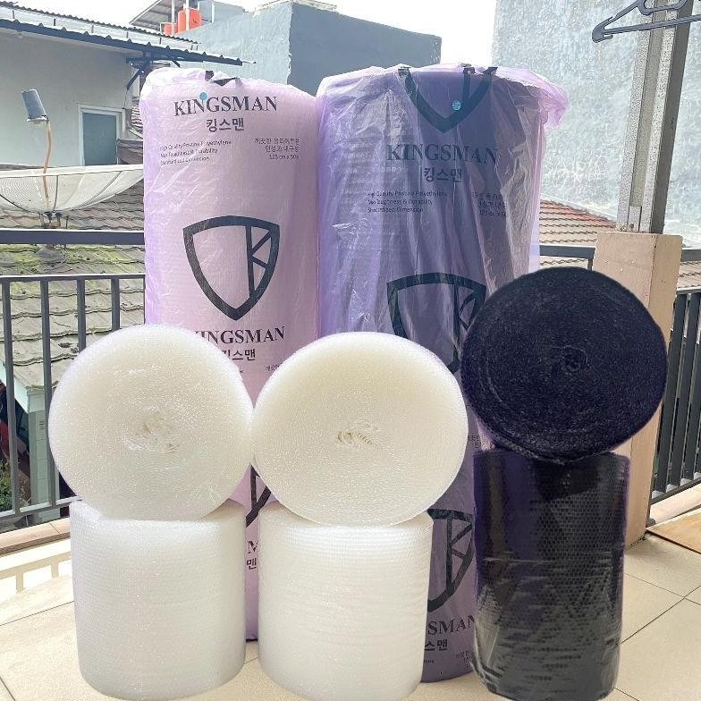 

JH8 Bubble Wrap Roll Core Kingsman PREMIUM Murah Bening & Hitam 125cm x 50m 3Kg 30cm 40cm - Bubble Potong Plastik Packing