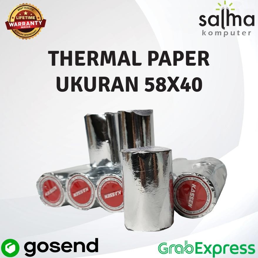 

JH8 KASSEN KERTAS THERMAL PAPER ROLL UKURAN 58X40 1Pack