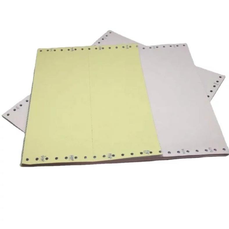 

JH8 KertasCF kertas continuous form 3 Ply ukuran 9,5" x 11"/24cm x 28cm/A4 Kertas Komputer Berlubang printer dotmatrix