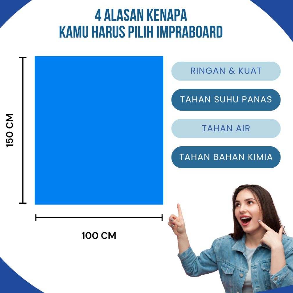 

JH8 Kilat Impraboard PP Corrugated Infraboard Tebal 5mm Ukuran 150x100cm