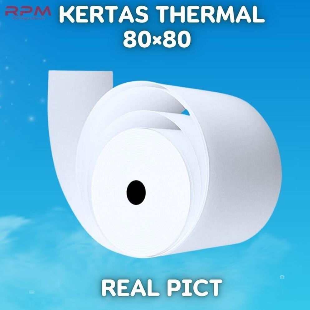 

JH8 5 Roll Kertas Struk Thermal 80x80mm 80x80 Termal Struk Kasir 80mm Printer Bluetooth Mini Portable