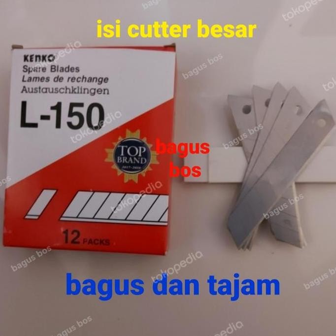 

ready !!! REFILL / ISI CUTTER BESAR KENKO L150/L-150 DIJAMIN BAGUS BOS ORIGINAL