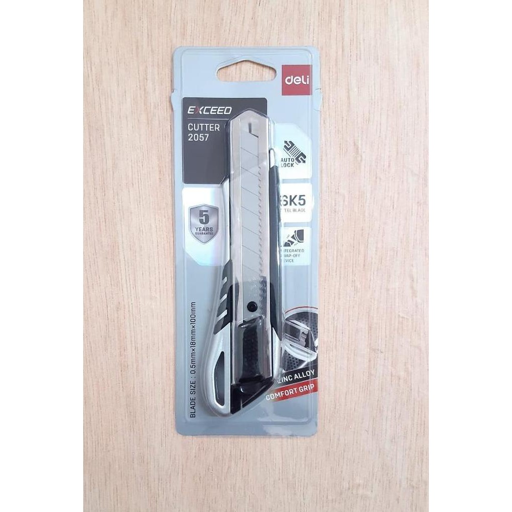 

ready !!! PISAU CUTTER BESAR DELI 2057 AUTO LOCK BAGUS TAHAN KARAT L-500 BESI