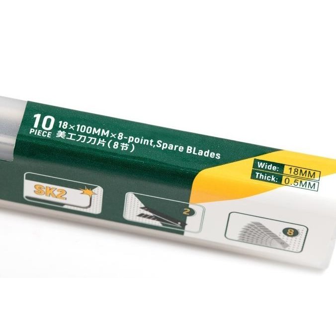 

ready !!! Isi Cutter 93433A - 10Pc. Spare Blades, 8-Point, 18X100 mm Sata Tools