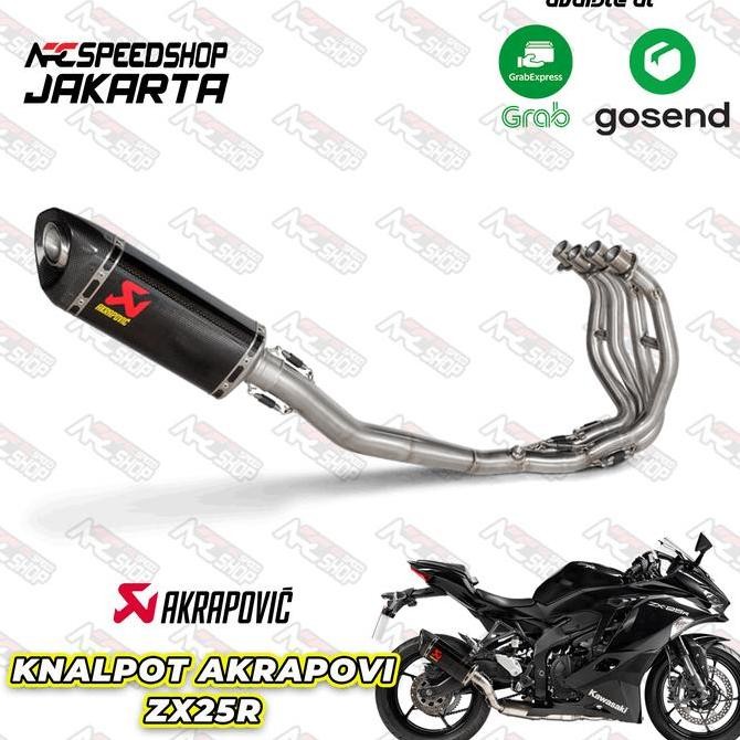 KNALPOT MOTOR AKRAPOVIC KAWASAKI NINJA ZX25R 2020 FULLSYSTEM ZX 25R ZX 25 R terlaris