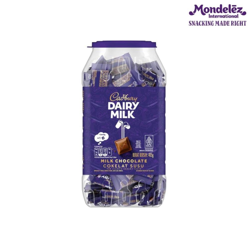 

df-7 Promo Meriah Cadbury Dairy Milk Cokelat Neaps Jar Isi 90Pcs - 405Gr Viral Berkualitas