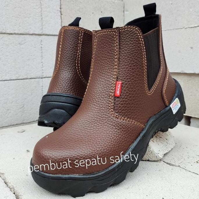 TGR Sepatu Safety King Skn Ujung Besi Kulit Terlaris Kerja Bengkel Kitchen Pabrik Sepatu Kerja Shoes