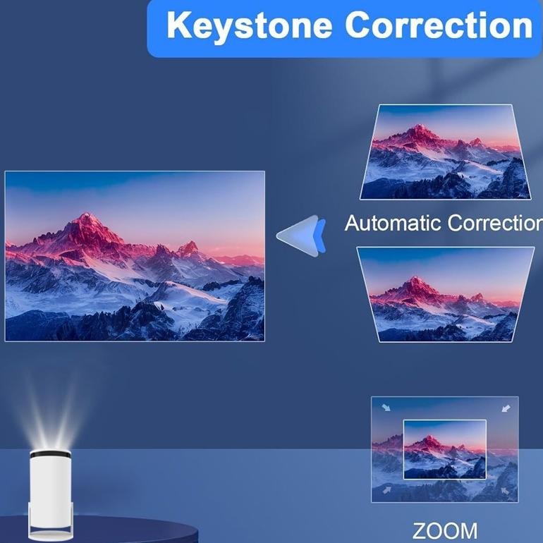 Proyektor T01 Screen 1080p Telepon Wireless Portability Proyektor 5000 Lumens Projector