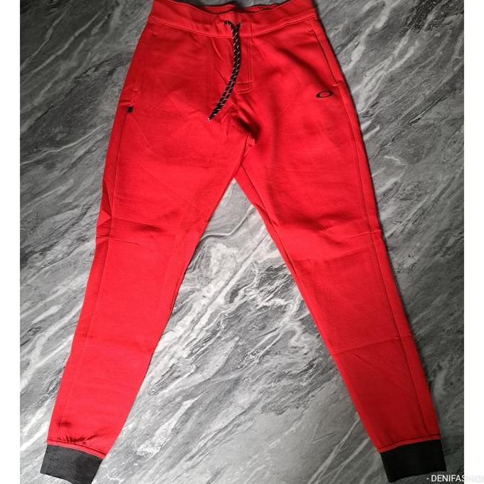 CELANA PANJANG PRIA OAKLEY JOGER MERAH TRAINING ORIGINAL HS