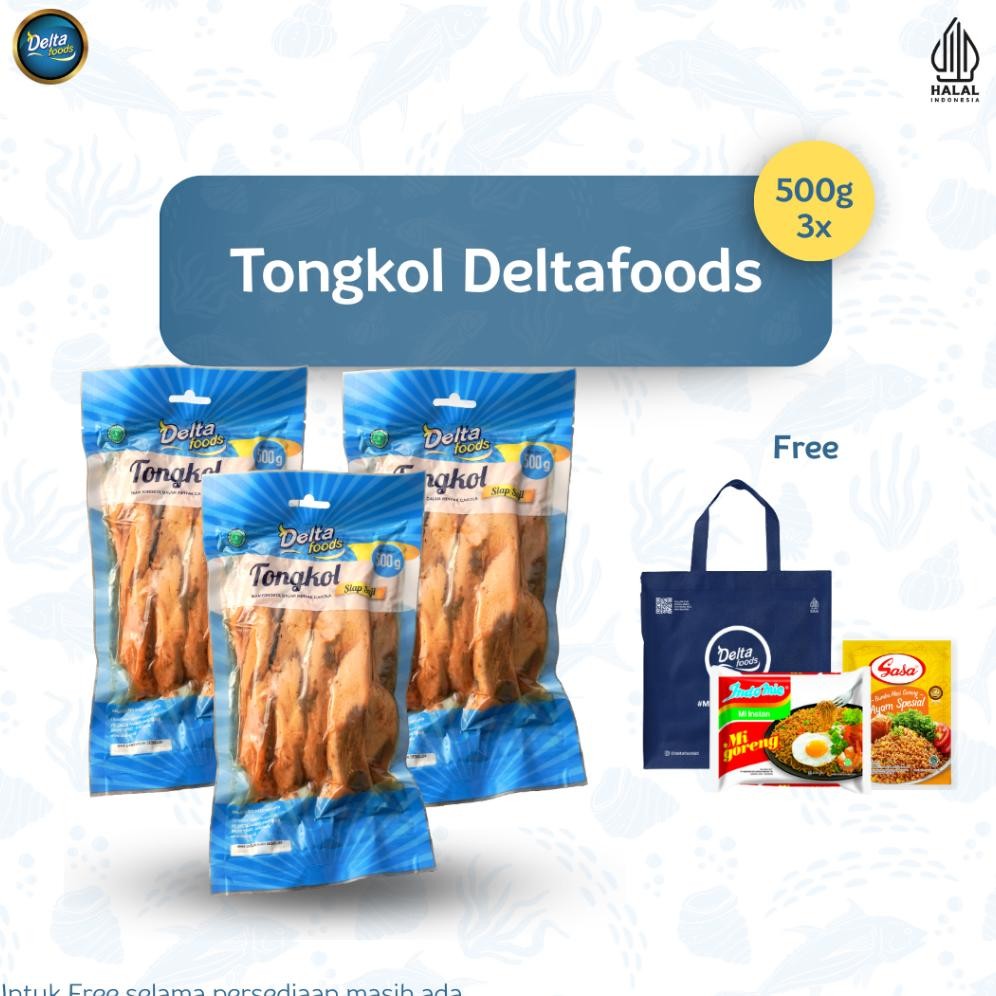 

READY STOK DeltaFoods - Ikan Tongkol Siap Saji 500gram Bundling 3 free totebag, indomie goreng, sasa Siap kirim