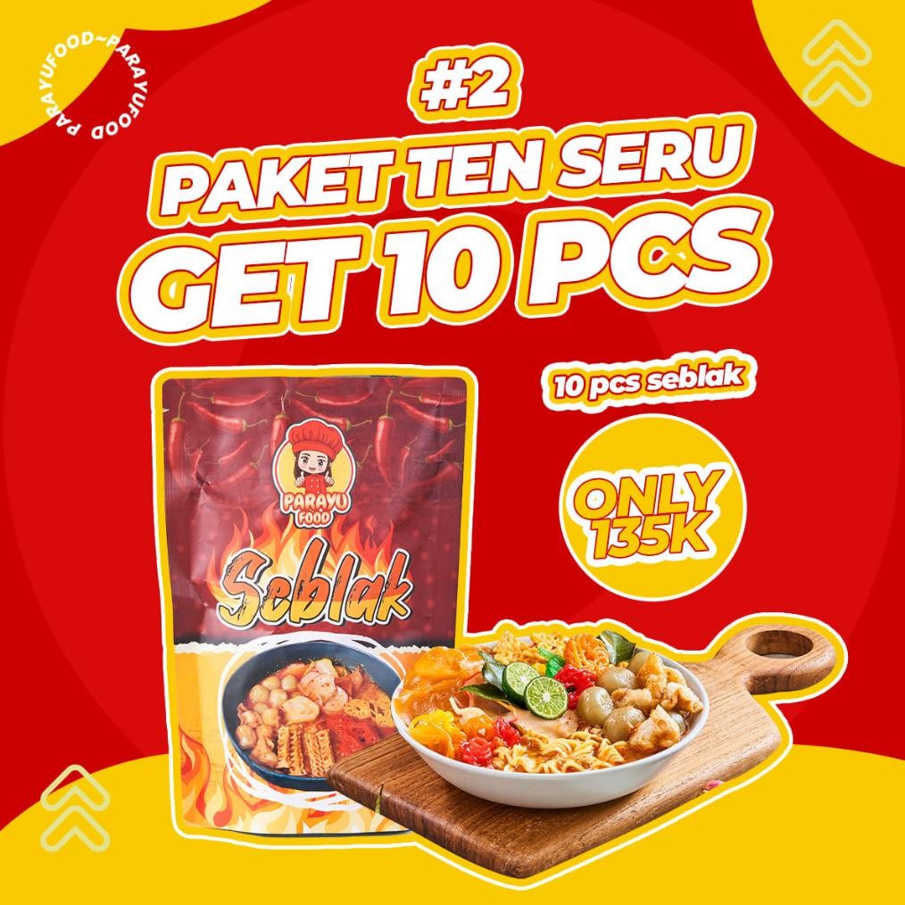 

TERMURAH Parayu Food - Paket Usaha Seblak Instant Isi 10 Pcs Siap kirim