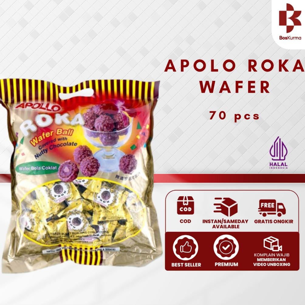 

Coklat Roka Apollo Wafer Ball Isi 70 Pcs