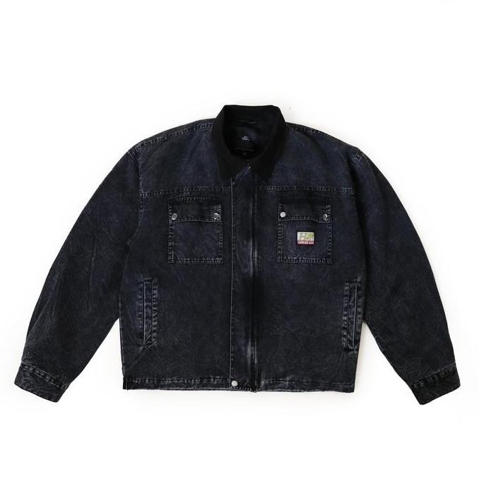 Hoi Polloy - Jacket - Coal (Black)  Fleece Unisex Pria Wanita Jaket Outer Co