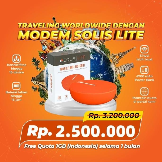 Simo Solis Lite 4G Lte Wifi Mobile Hotspot 10 Connected Devices Local & International Coverage Route