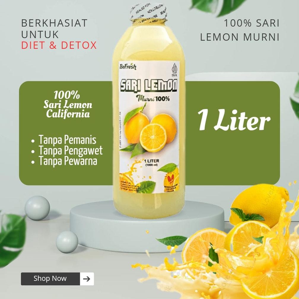 

{Salt} Sari Lemon Murni 100% Asli Untuk Diet 1 Liter Ve29