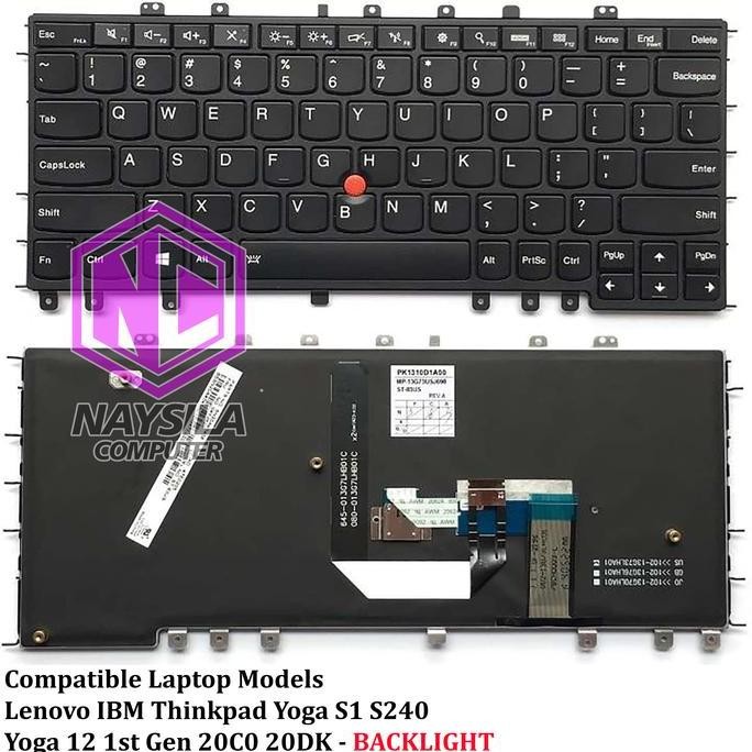 Keyboard Lenovo Yoga 12 Gen 1 20C0 20Dk / Thinkpad Yoga 12 1St Gen New Stok
