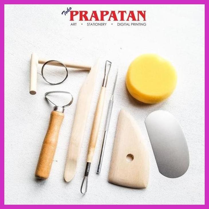 

( SEKOLAH / LUKIS ) DISCOUNT V-TEC ALAT CLAY TOOLS SET 8PCS E005-8B (SENI / MENGGAMBAR / ART / KERAJINAN ) PACKING AMAN