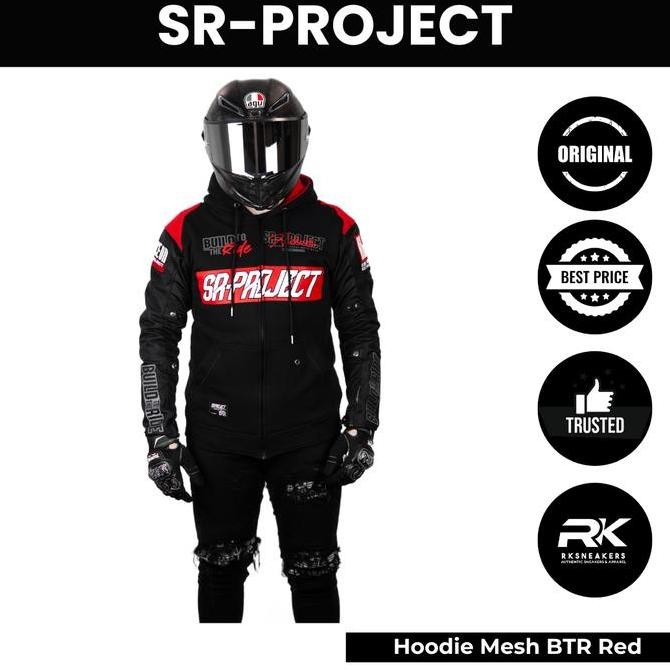 Sr Project Hoodie Mesh Build To Ride Red 100% Authentic Co