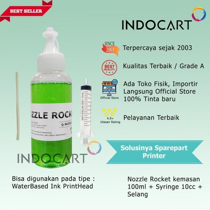 Nozzle Rocket Cleaner-Pembersih Head Inkjet Printer Hp Canon Epson-100