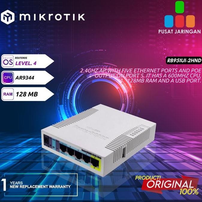 Mikrotik Rb951Ui 2Hnd/ Rb951Ui-2Hnd New Stok