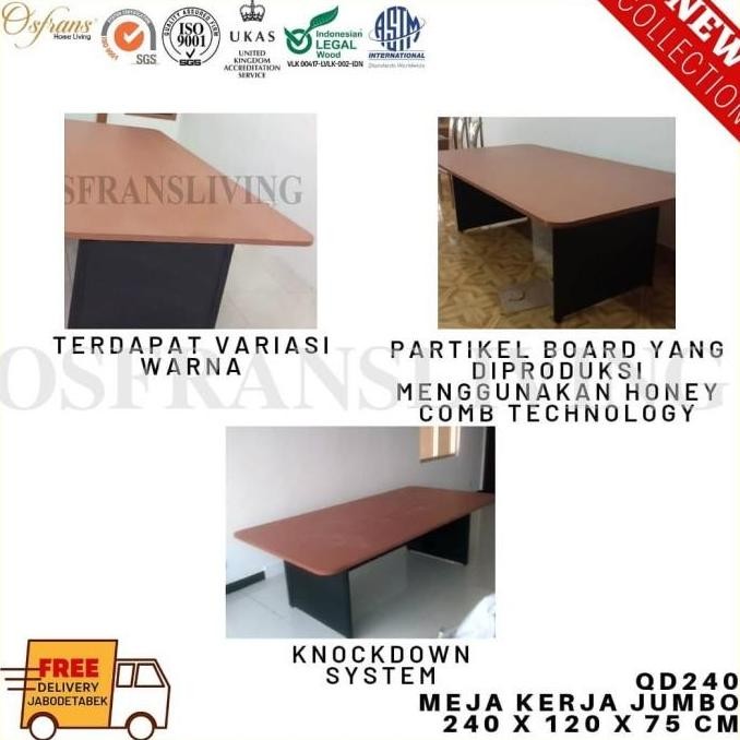 New Product - Meja Rapat Meja Meeting Jumbo Besar Qd240 Qd180 Qd120 Qd 240 180 Qd 40 Kalyne Store