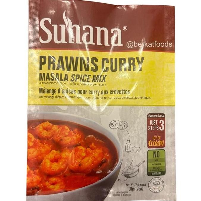 

] Prawns Curry Masala Spice Mix Suhana / Bumbu Masak Instan Kari Udang Khas India Halal