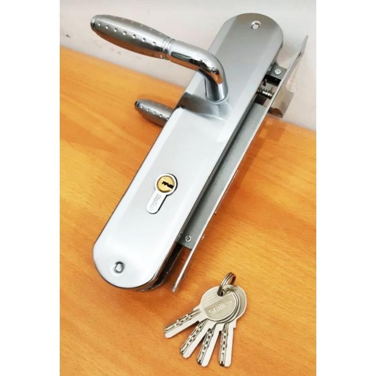 handle kunci rumah/kamar, handle pintu minimalis, silver edition