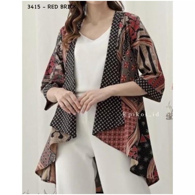 CARDAN PANJANG BATIK WANITA MODERN / LONG OUTER BATIK SERAGAM KANTOR