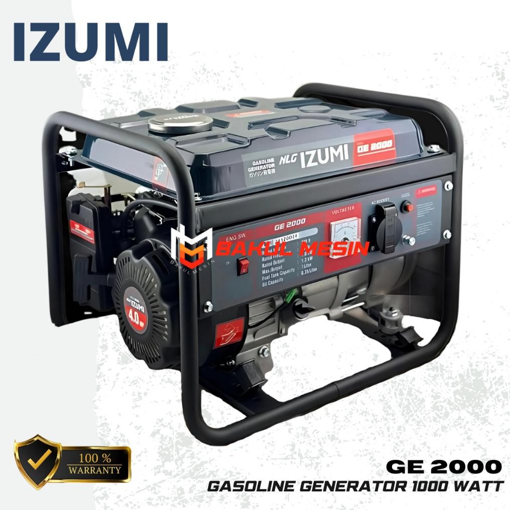 IZUMI GE2000 Mesin Genset Listrik 1000 watt Genset Bensin Generator Listrik GE 2000 aSt