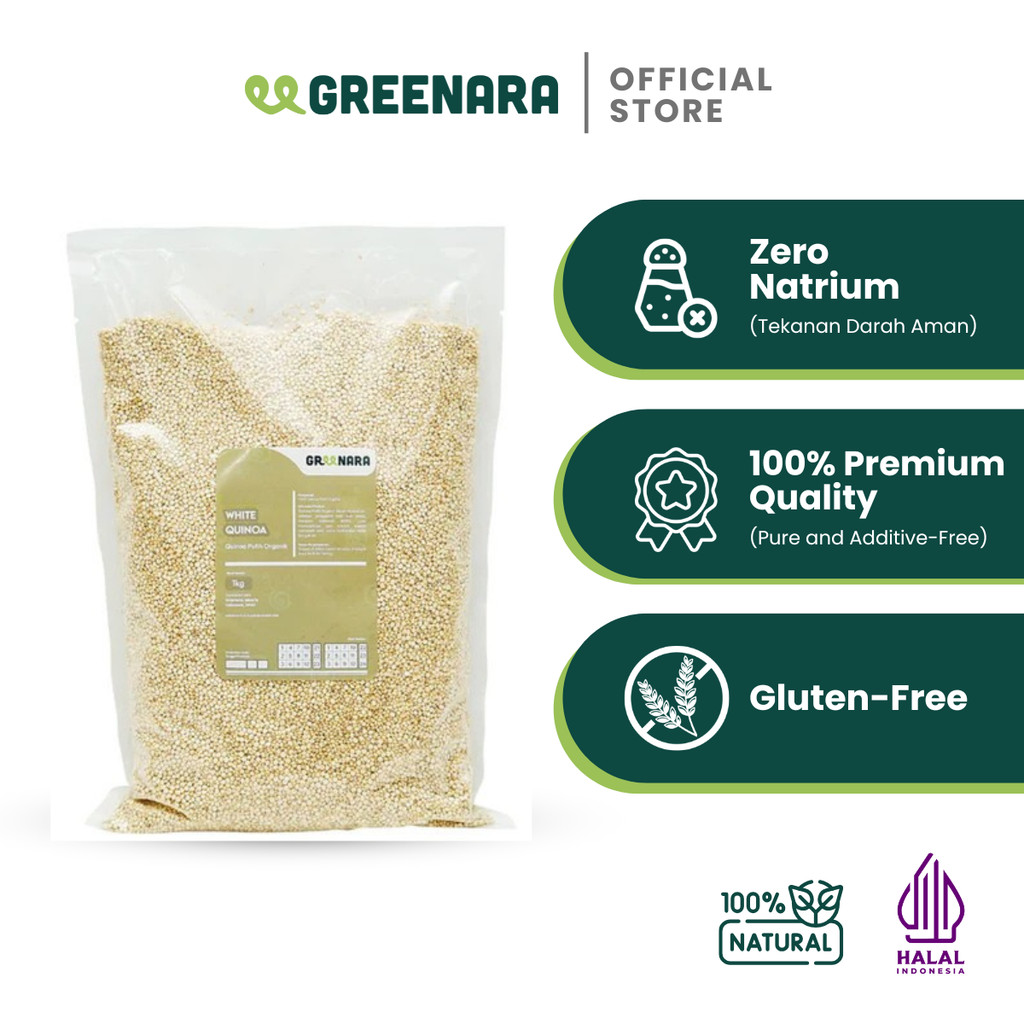

Greenara - Quinoa Putih 1kg / White Quinoa