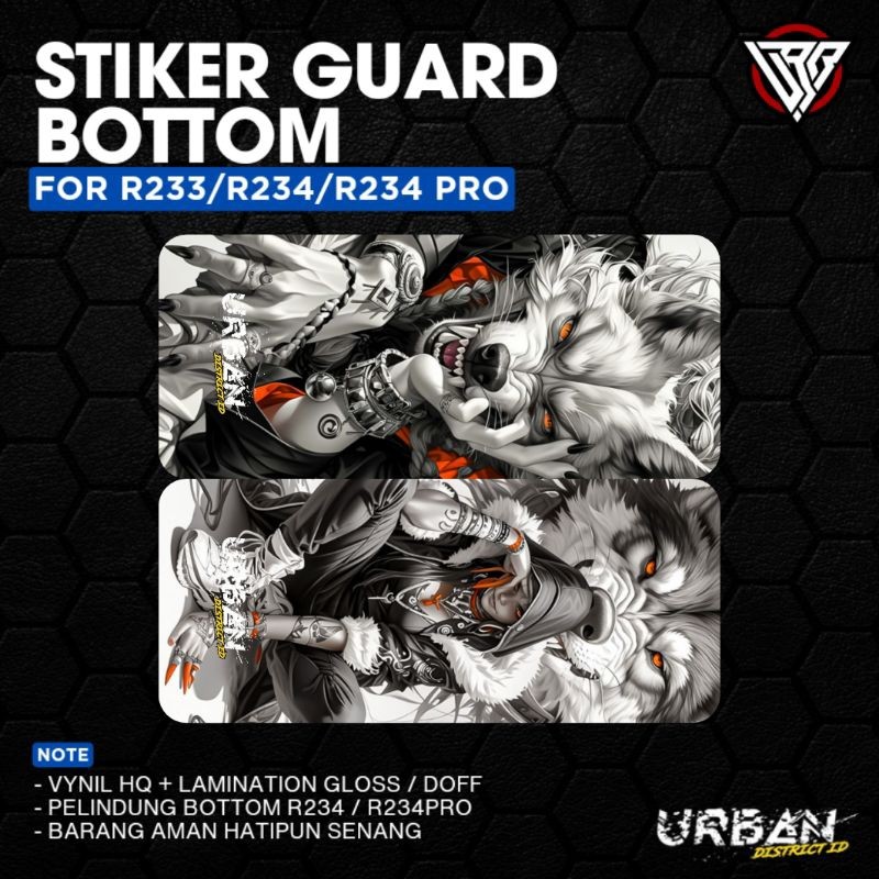 

[COD] Garskin Stiker Stiker Pack Bottom Guard R Series 234 233 150 By Urban District G6 Label Custom Presisi Terlaris