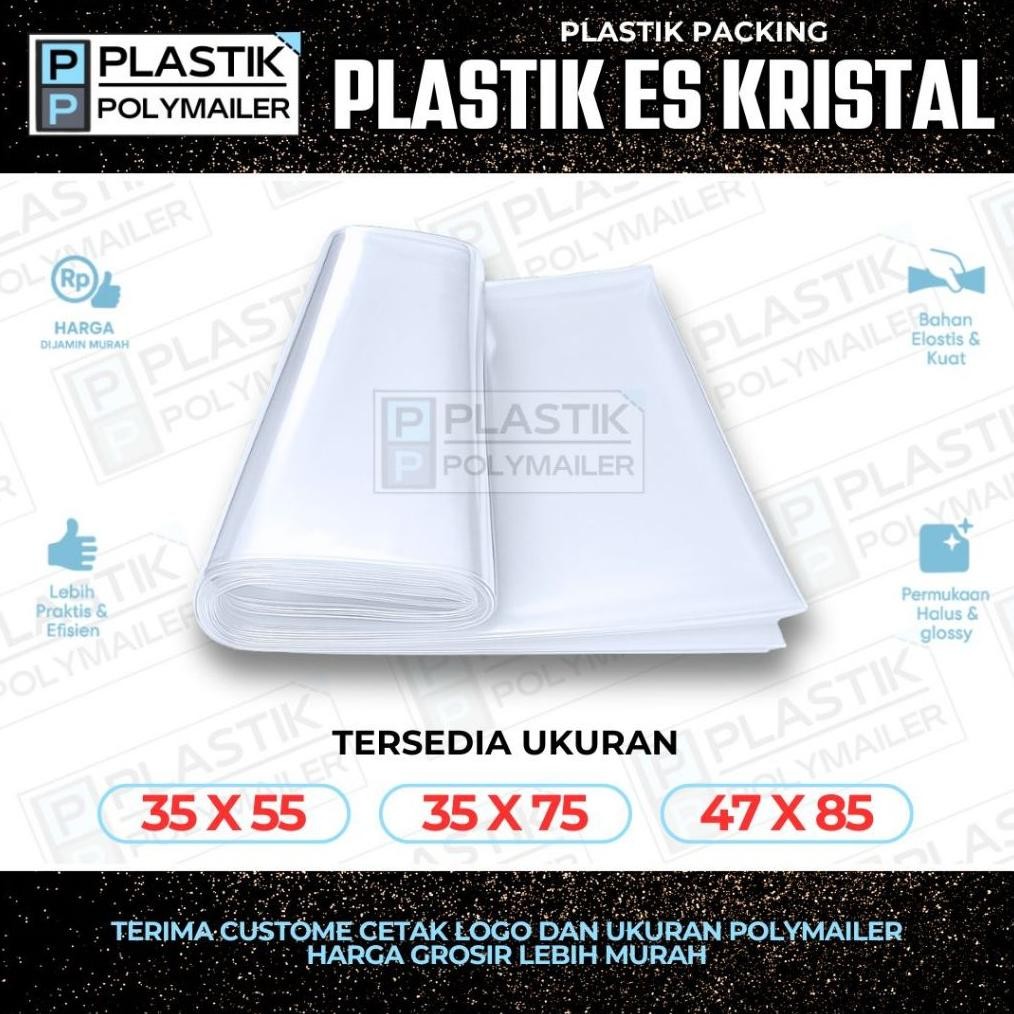 Plastik Es Batu/ Plastik Es Kristal 1 Pack = 1 KG Bahan PE ORI / Kantong Plastik Es / Kantong Plasti