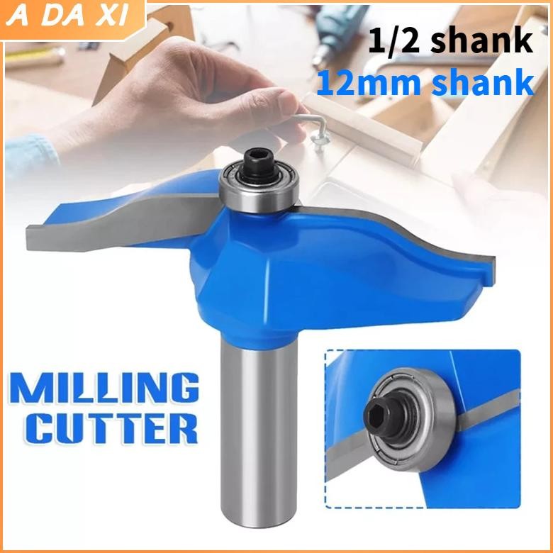 1/212mmShank Kepala Pemotong Kayu Jenis Pemotong Pintu Kabinet Mata Router Profil Panel Pintu Raised