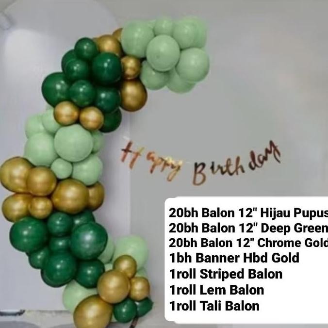 $$$$] Paket dekorasi Balon Hbd Hijau