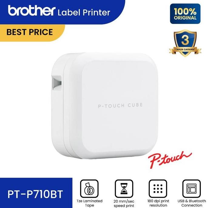 

Brother P-touch Cube PT-P710BT Printer Label Maker PTP710BT
