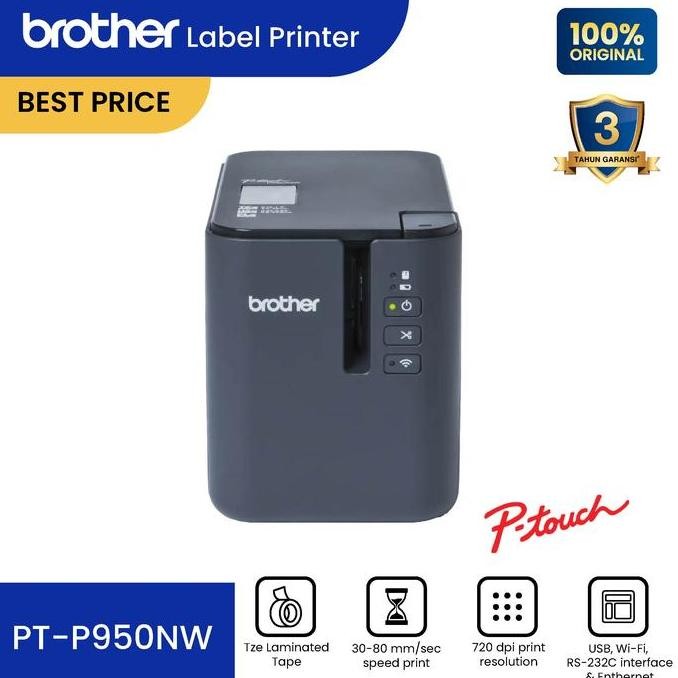 

Brother PT-P950NW Printer Label Maker PTP950 NW Barcode P950