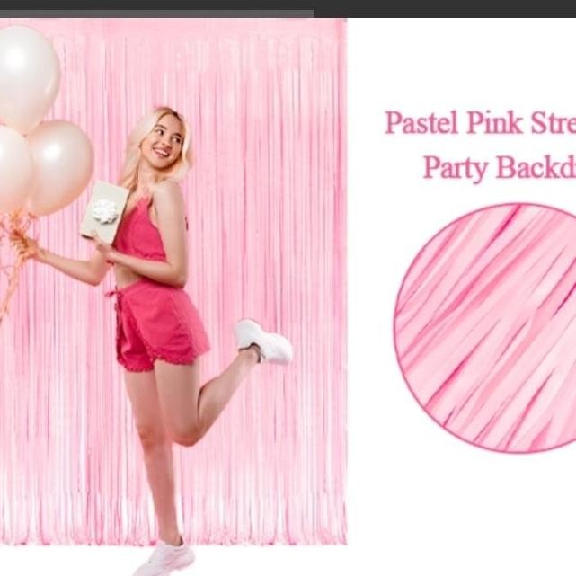 :<:<:<:<] Tirai Foil Pastel / Tirai Dekorasi ruang pesta