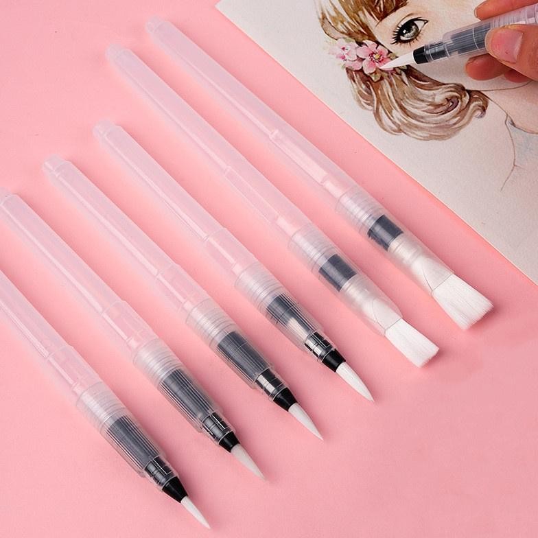 

Premium Water Pen Set/6 Paket Kuas Cat Air Lembut Untuk Menggambar/Melukis Prermium