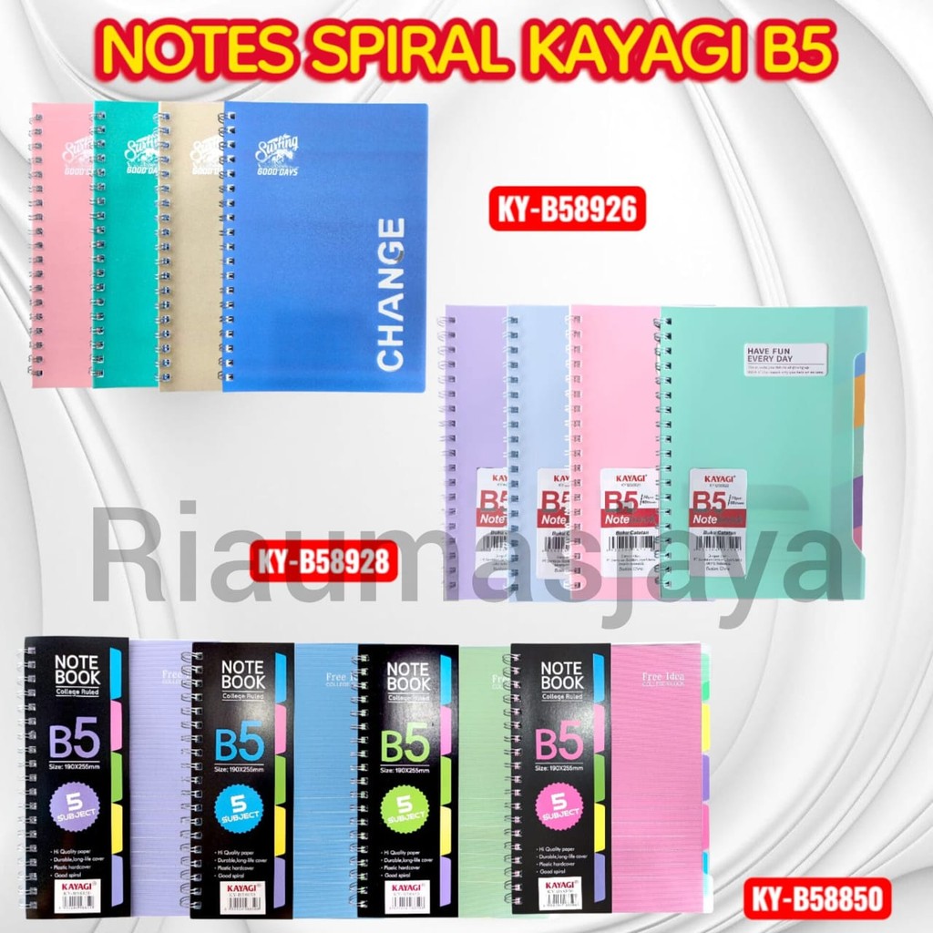 

NOTES SPIRAL KAYAGI B5 MURAH/ NOTEBOOK SPIRAL B5